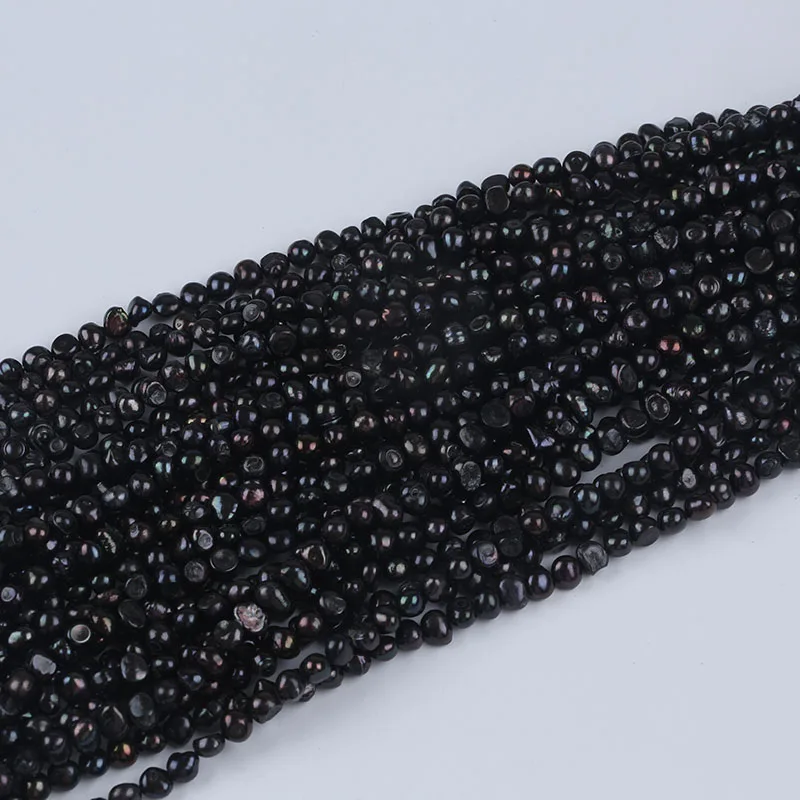 8-9mm side hole natural white pink purple black loose beads fresh water baroque pearl strand