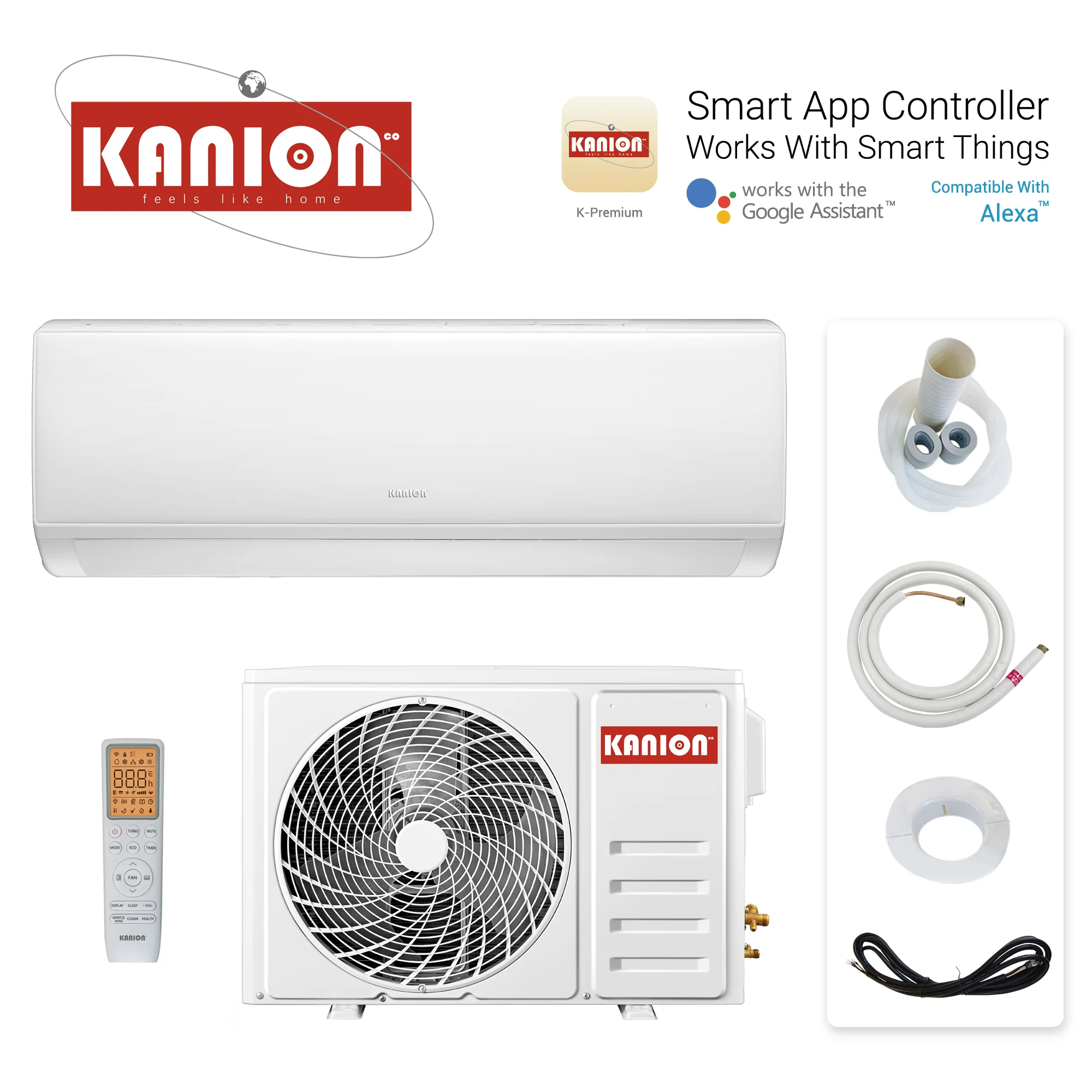 9000BTU Kanion Mini Split Ac Compressor air Conditioner air Conditioners Fixed Speed