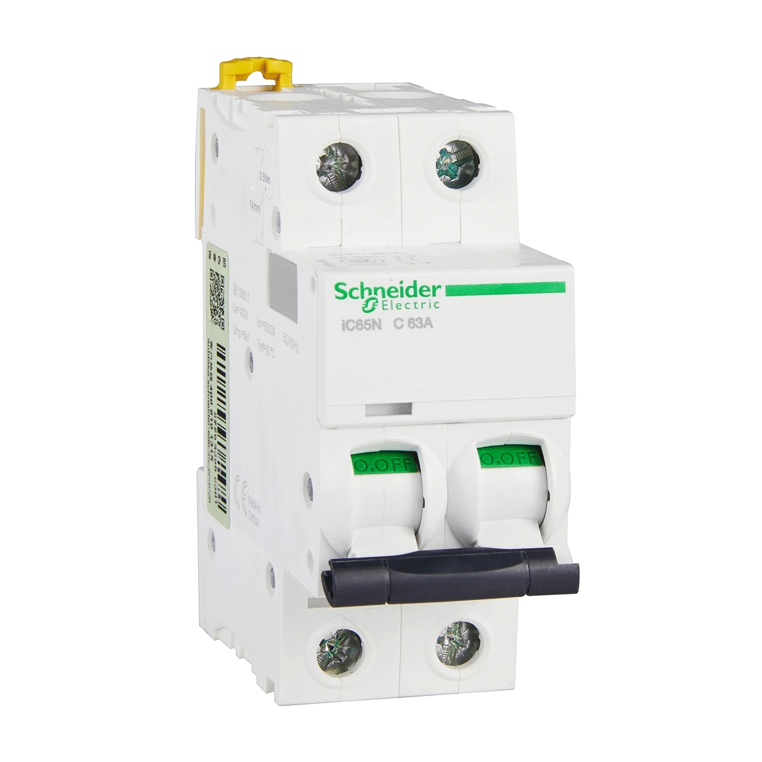 Новый автоматический выключатель MCBs EasyPactiC65H DC 2P C63A A9N28263 Schneider небольшой Выключатель