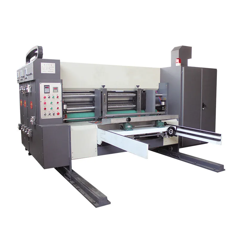 Флексографский принтер для гофрированного картона, 2 цвета, долбежный станок, штамповочный штабелер, машина для автопечати