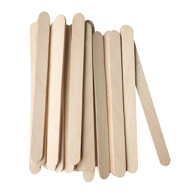 Wholesale disposable birch wooden ice cream sticks popsicle sticks with custom logo