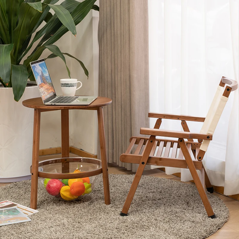 AiLiKEA PLANT HOT SALE AND CUSTOMIZED Round Fabulous Side Table Bottom Storage Shelf Space Garden TV Stand
