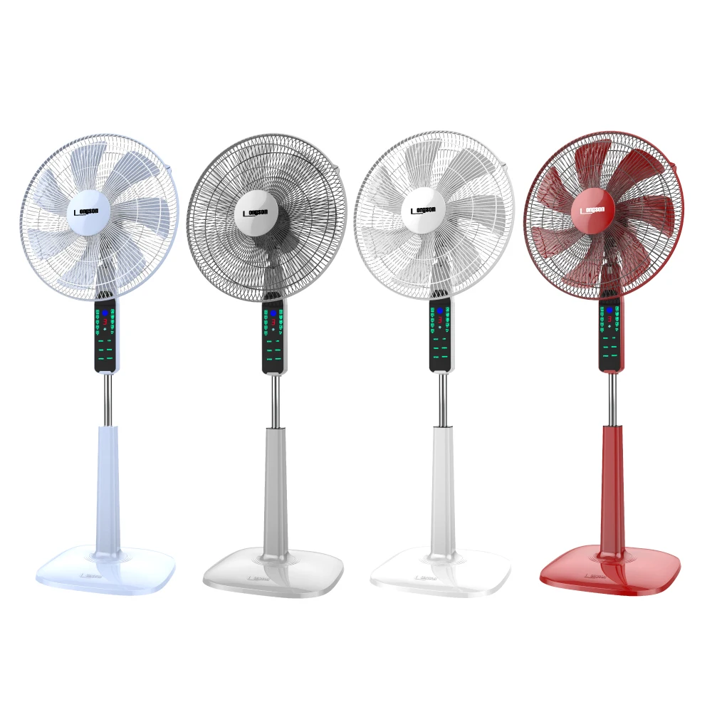 Smart touch screen pedestal floor fan 18 inch with big LED display & long distance remote control