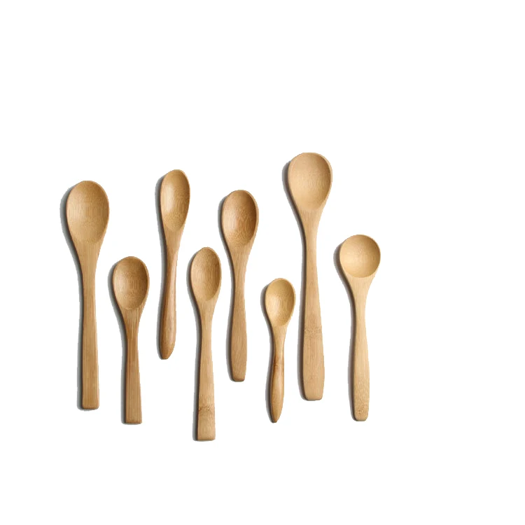 Natural Wood Bamboo Scoop Kitchen Spice Tea Honey Coffee Tools Soup Tea Personalized Bamboo Spoon