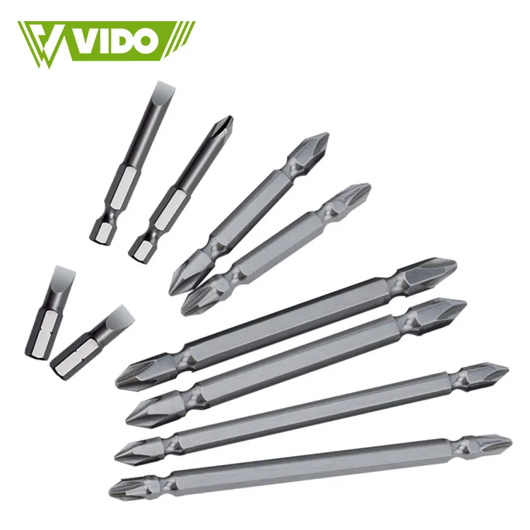 VIDO professional pocket portable 6pcs PH2 S2 mini precision slotted magnetic screwdriver bit set