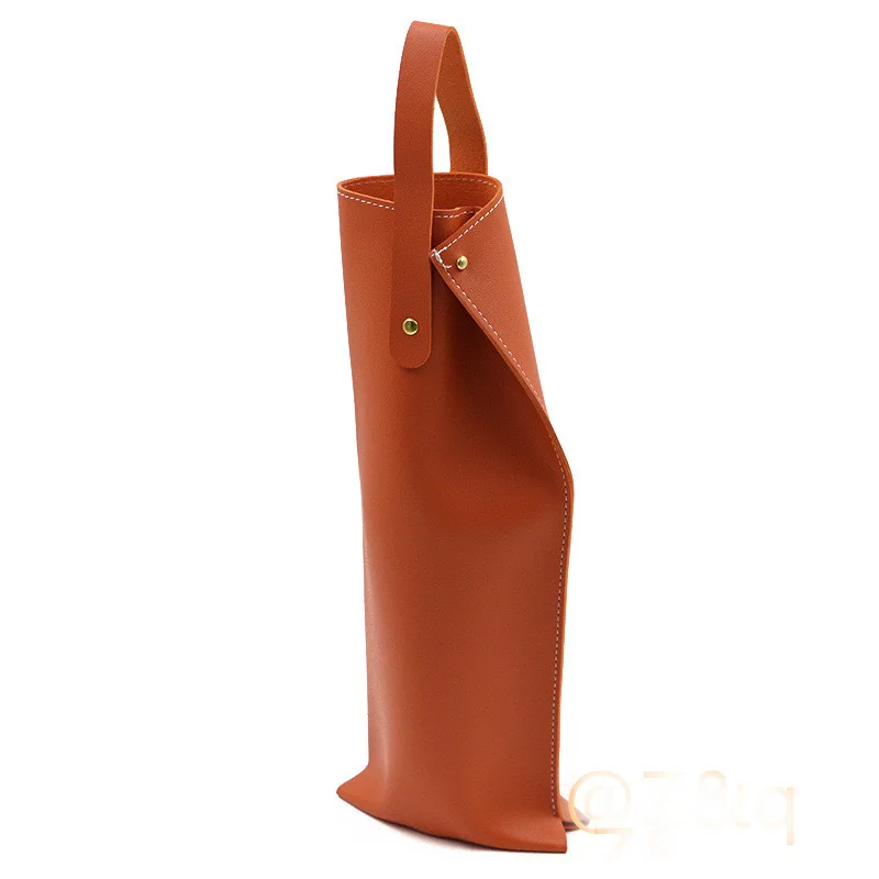 Leather Red Wine Packaging Bag Leather Handbag Carrier Bottle Protection Bag Gift Red Wine Bag