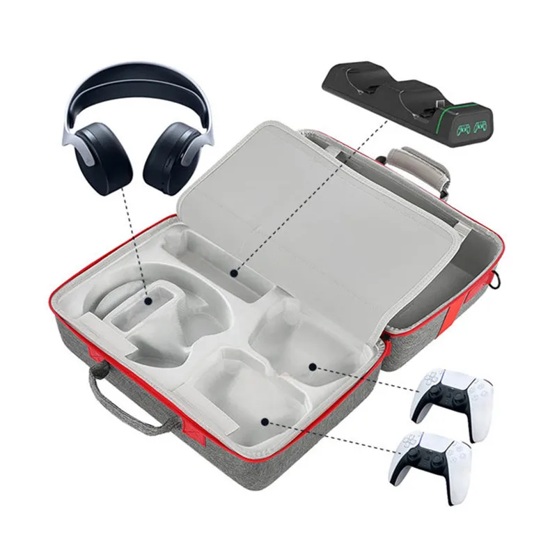 Carrying Case Protective Shoulder Bag For PS5 game control 5 in 1 Multi-Purpose Travel bag