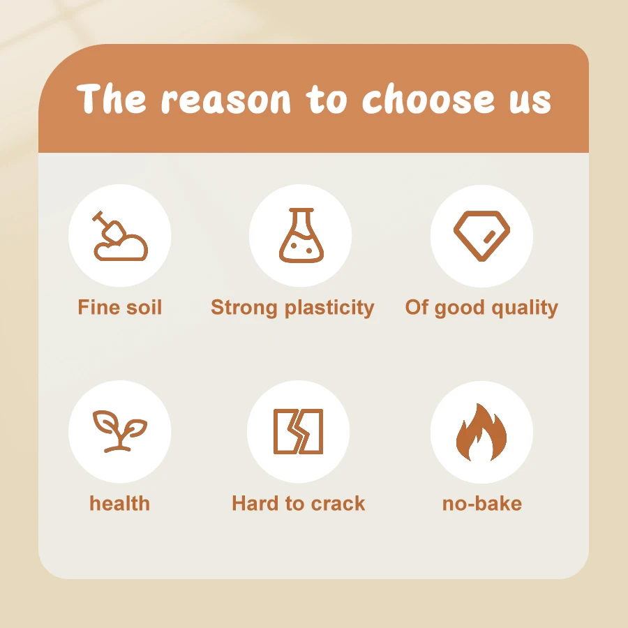 High Quality Handmade Material Vacuum Packing Clay Modeling Polymer Air Dry Clay