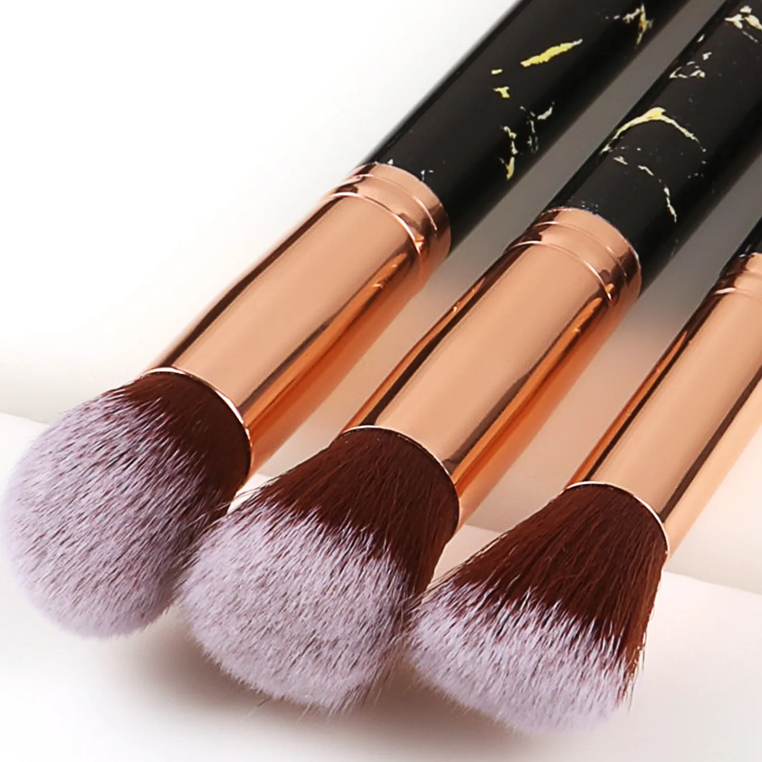 10 pieces black  premium makeup brush set