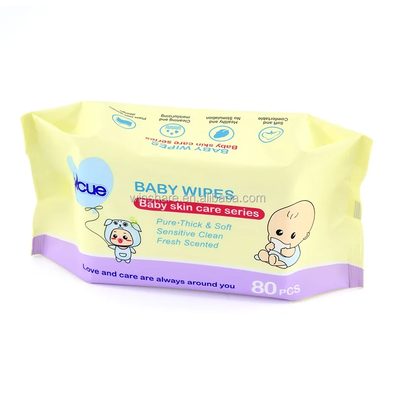 Wholesale baby wet wipes free samples product functional baby wipes 80pcs pack disposable face cleaning