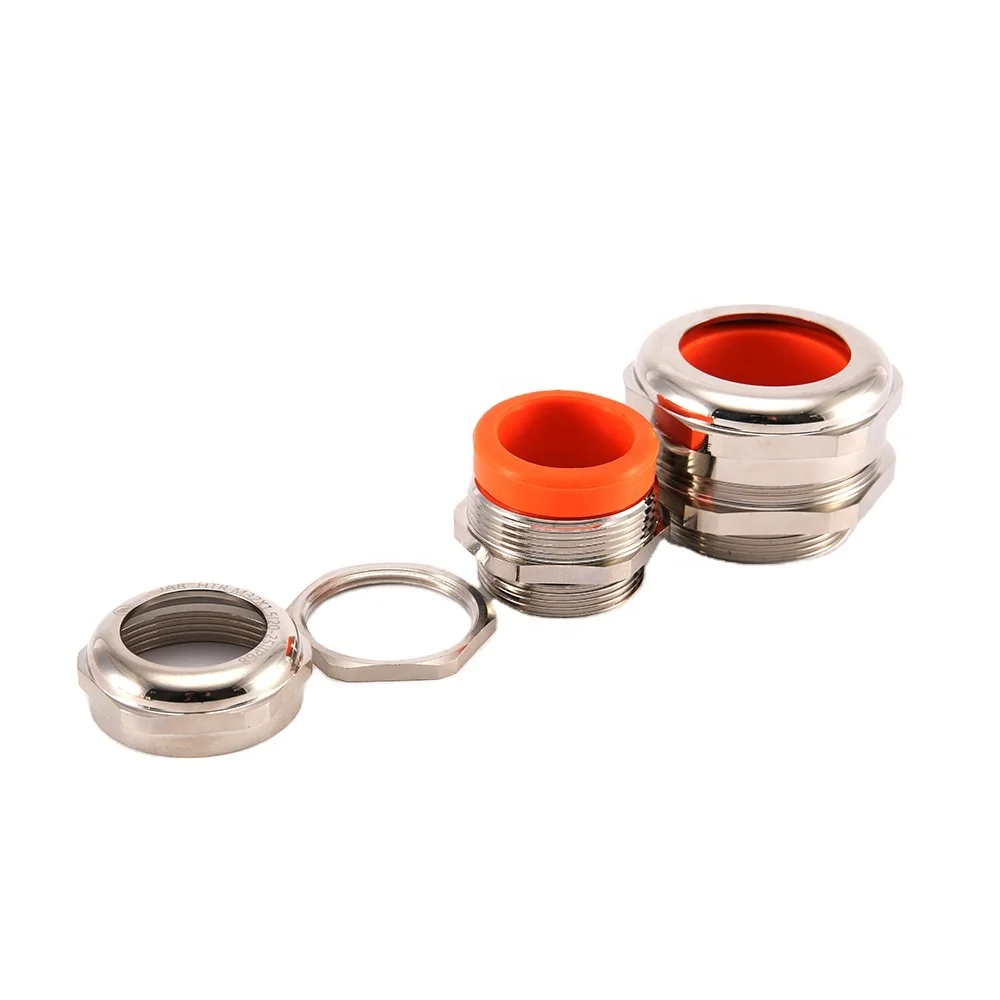 IP68 Waterproof Rubber Seal Thread Cord Clamp UL Listed Brass Cable Gland