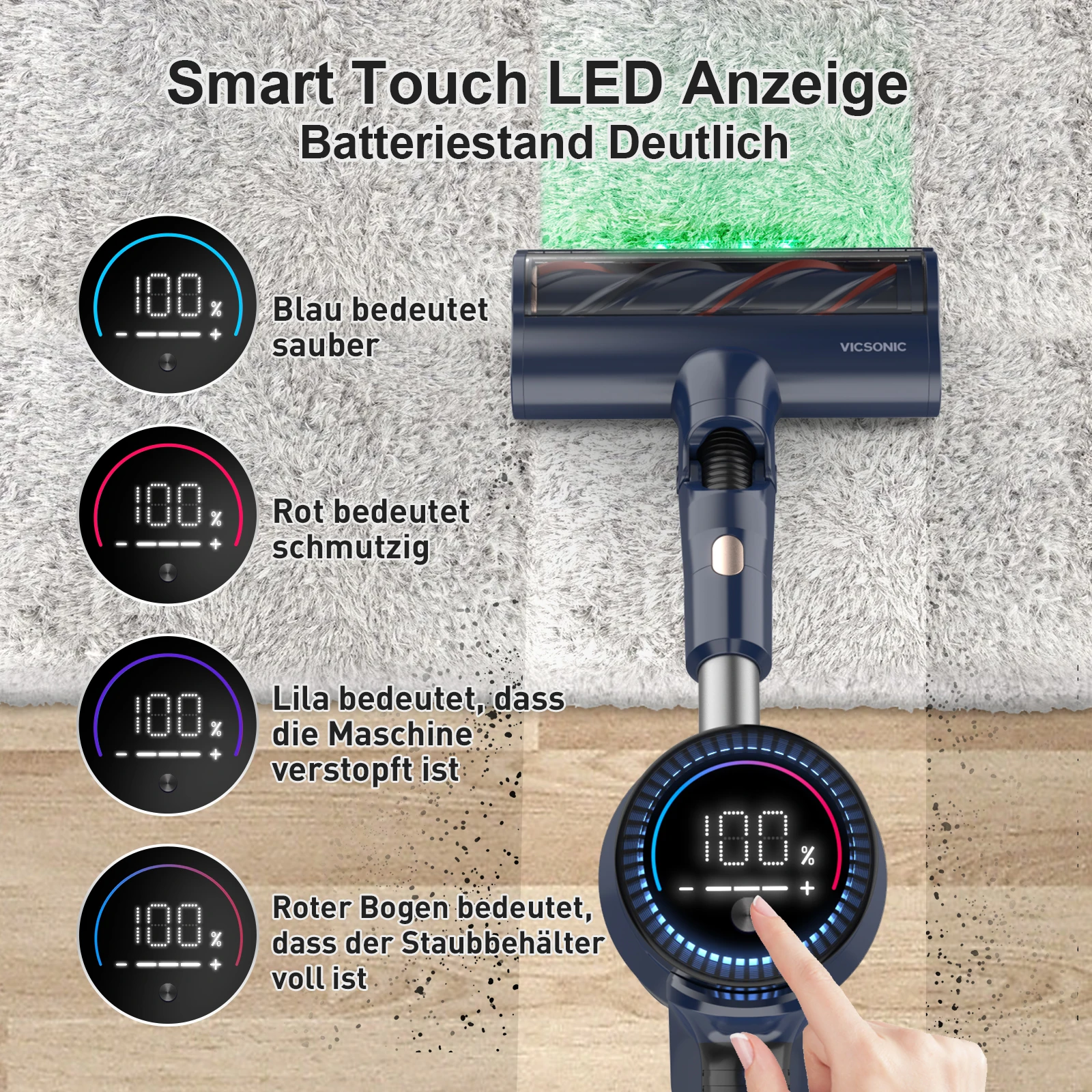 Area Rugs Carpet Cleaning 8 IN 1 Cyclone Vaccum Handheld Household Vacuums Floor Care Wireless Stick Vacuum Cleaner S7