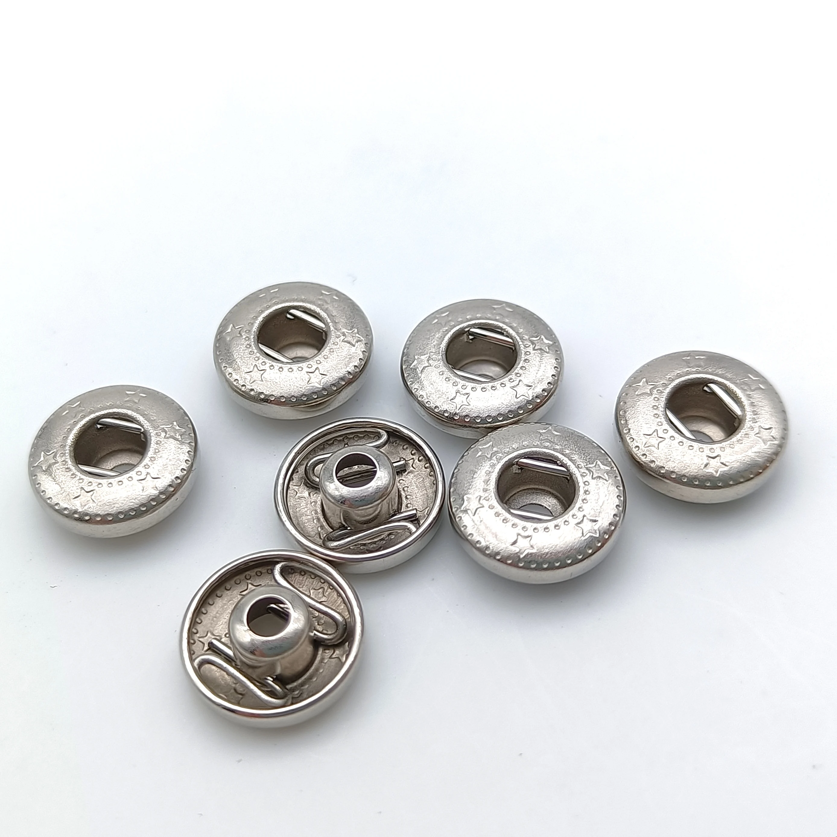 custom logo dyed metal spring snap button four snap button for jacket