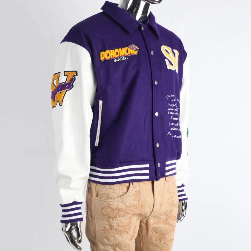 custom logo designer baseball riding jackets men varsity letterman jackets