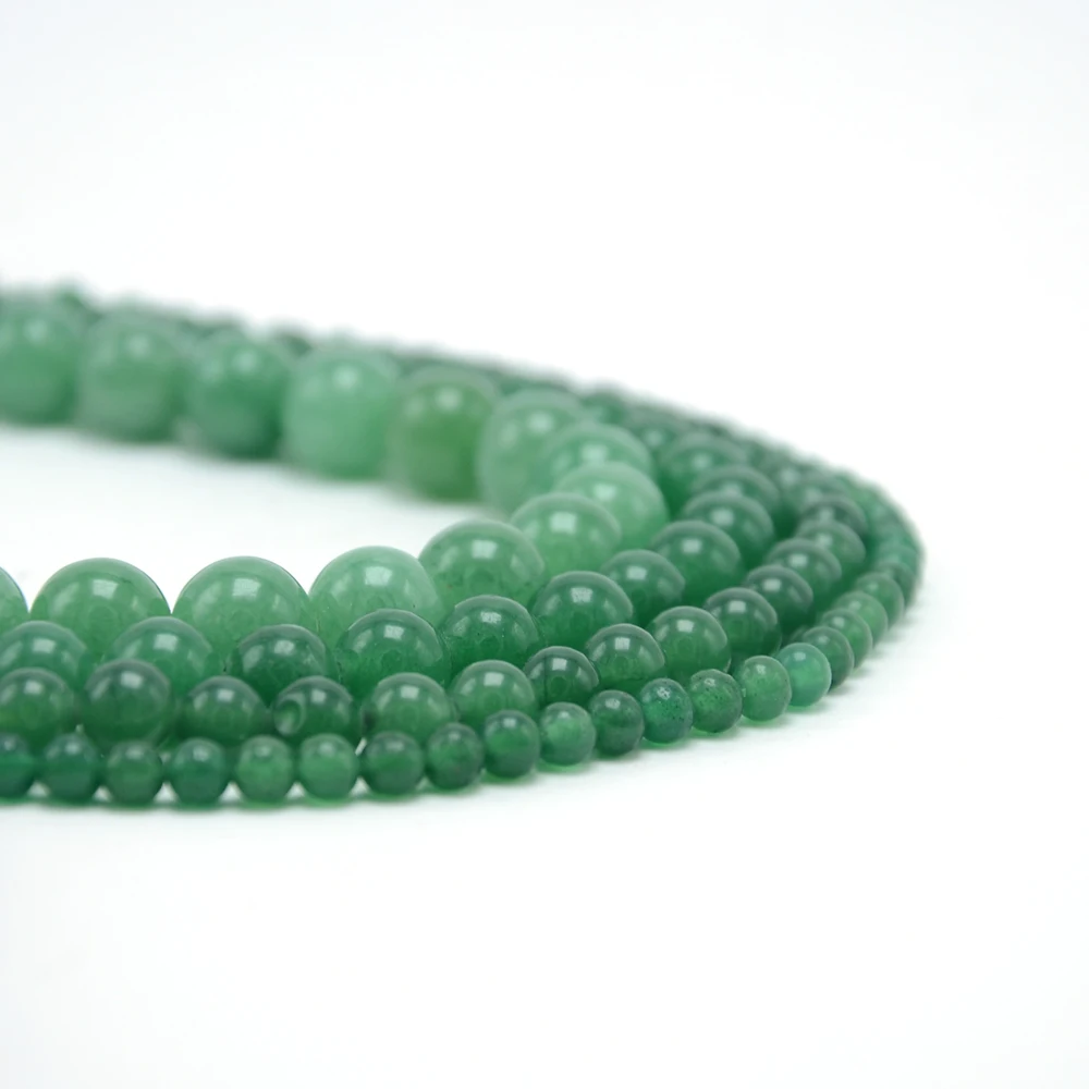 Jewelry Making Supplier 4mm 6mm 8mm 10mm Natural Green Aventurine Round Beads for DIY Jewelry Making