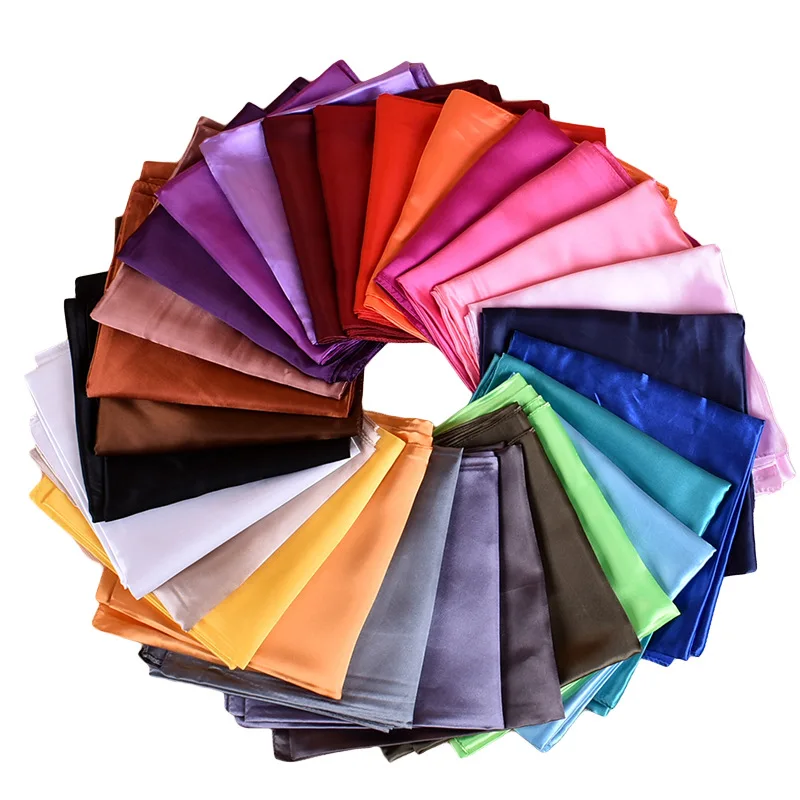 Satin Head Scarves Large Square Scarves Silky Head Scarf