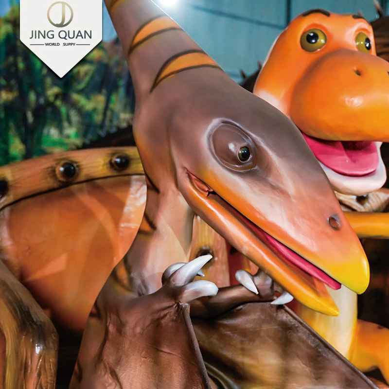 Automatic Realistic Dinosaur Animatronic Model Outdoors for Dino World Theme Park Robotic For Sale