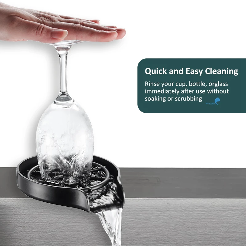 GEE-N High Pressure Spray 5 Nozzles Washer Cup Sink Cleaning Tool For Kitchen Sinks Bar Coffee Shop Washer Cleaner Glass Rinser