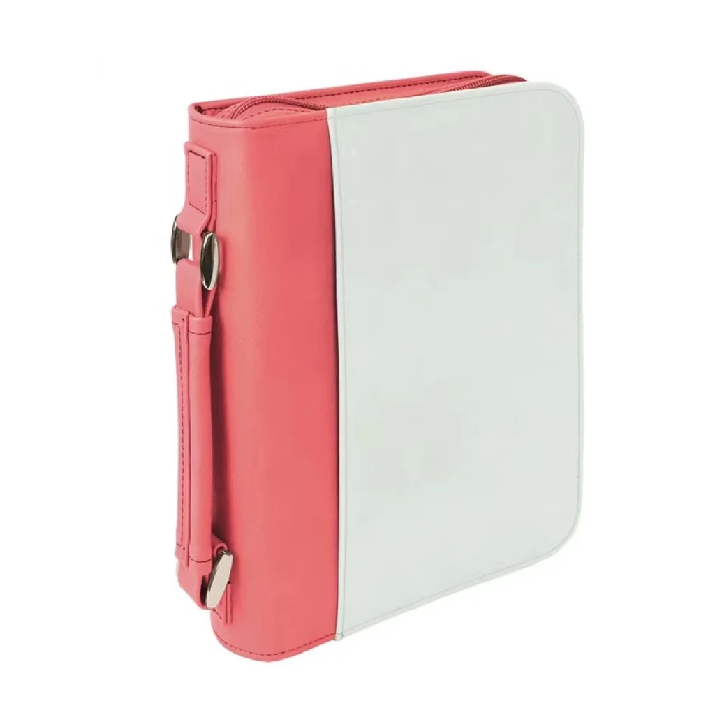 BSCI custom popular church crazy horse pu leather woman man printed  durable bible tote book cover case bag with pen holder