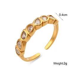18k gold plated stainless steel ring water resistant gold jewelry