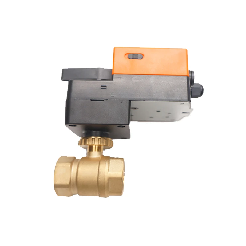 China Supplier Winvall 2 Way 0-10v Actuator Electric Proportional Control Brass Valves Motorized Mini Modulating Ball Valve