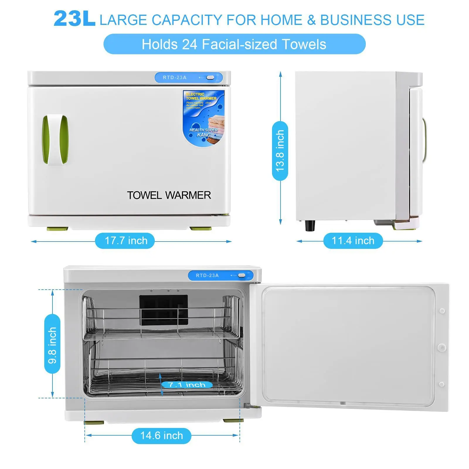 Professional 23L Disinfection Cabinet Electric Hot Towel Heater Dryer for Spa Salon Towel Warmer Sterilizer