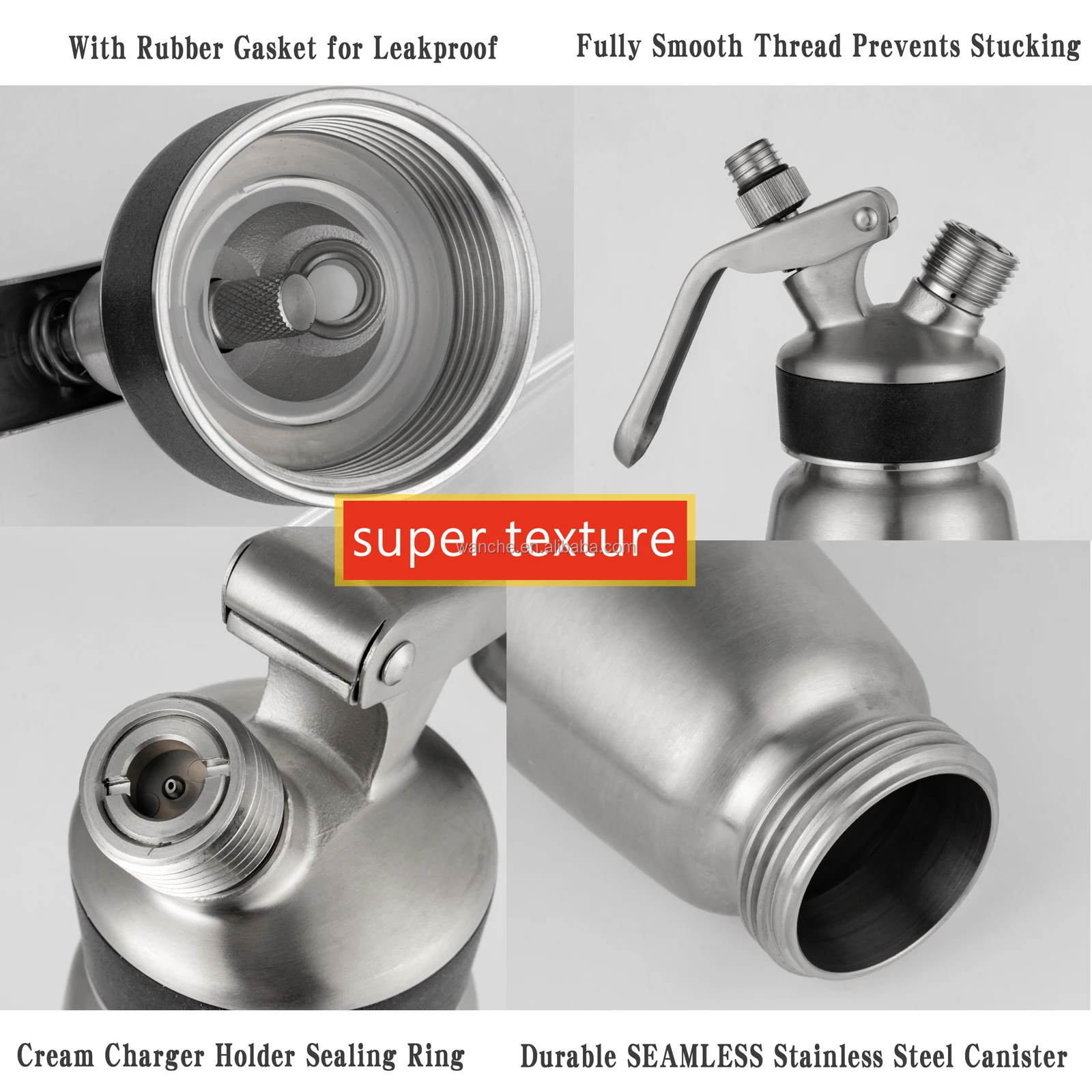 Professional Stainless Steel  Whipped With  Injector Tips Cream Dispenser Highly Durable 500 ml Cream Whip