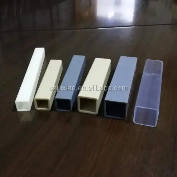 Customize various plastic profiles PVC Square Tube Clear OEM Pipe Custom Size Plastic Square Tube