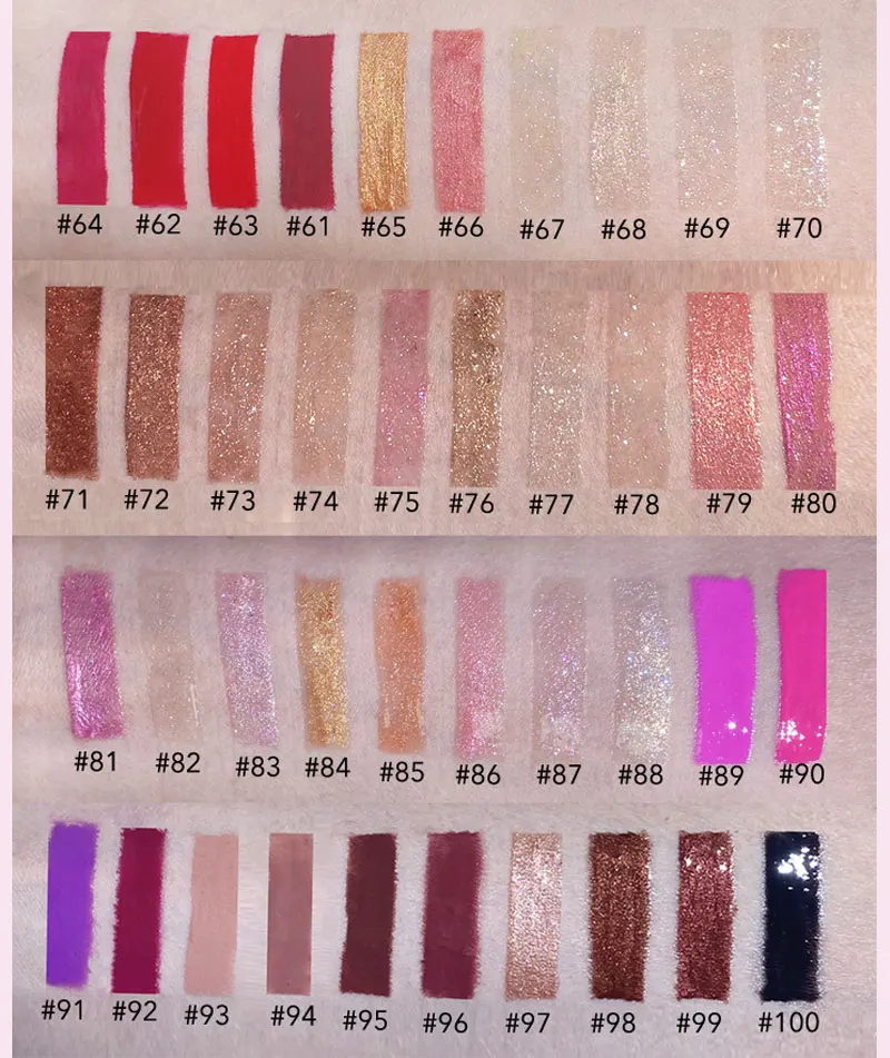 No Logo Custom High Pigment Natural Wholesale Custom Matte Kiss proof  Liquid Lipstick Lip gloss