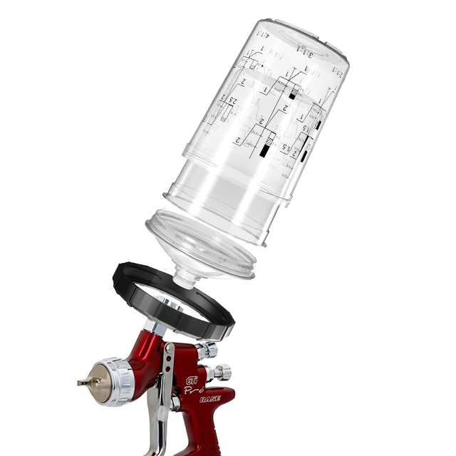 Wholesale Plastic Disposable automotive paint spray gun paint cup with clips and paint  cups