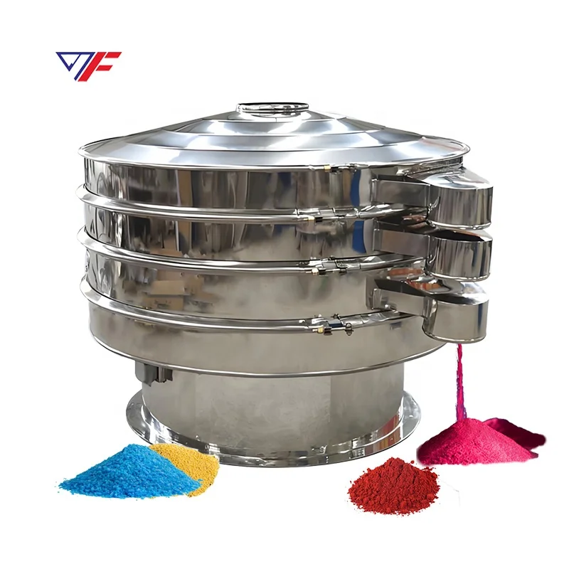 Automatic Rotary Micron Soil Rice Dough Flour Spice Pollen Powder Sifter Shaker Machine For Cleaning Agricultural Seeds