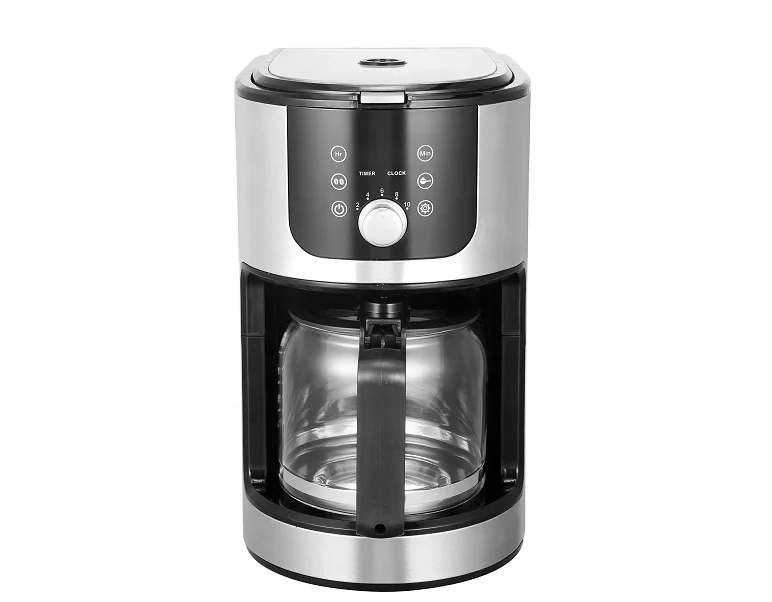 1.5L Automatic Anti-Drip Coffee Maker with Coffee Bean Grinder for Bean to Cup
