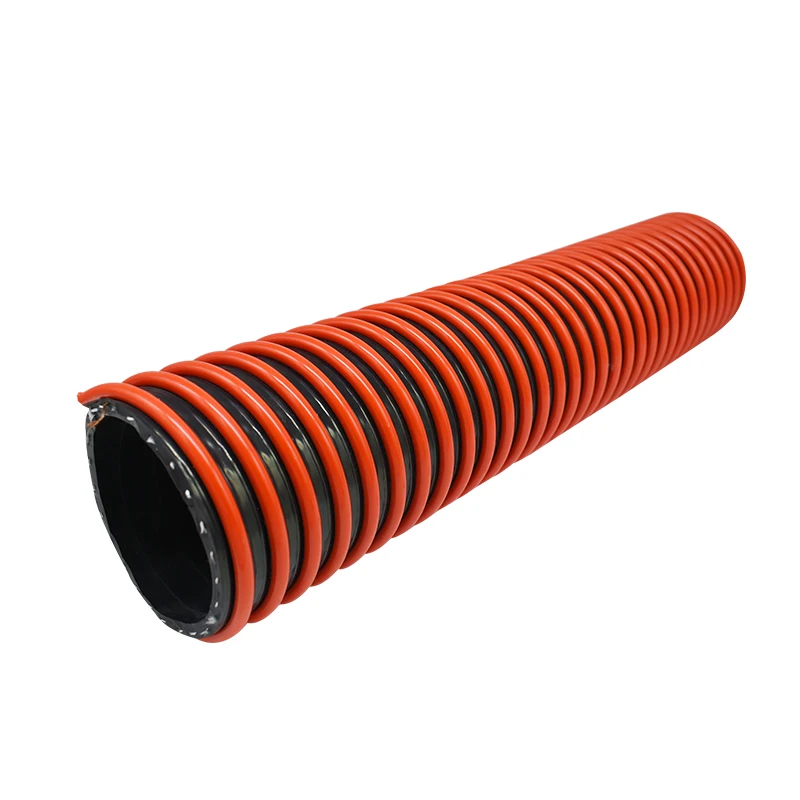 Rib Reinforced Hose  Spiral Tubing Plastic Flexible Spiral Rubber Suction Air Hose Water Pump Hose Pipes