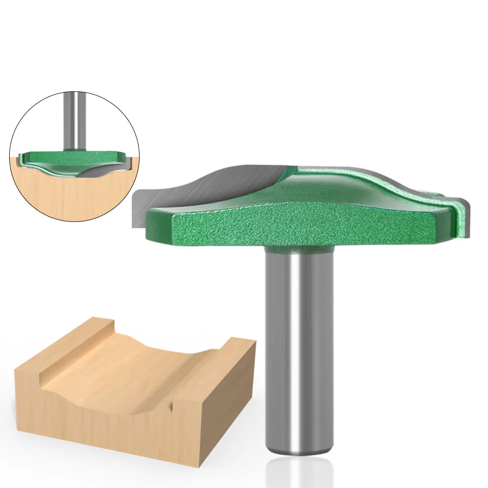 1PC 12mm shank Raised Panel Router Bits with Back cutter Cove Raised Panel Ogee Door new type Raised Panel Router Bit