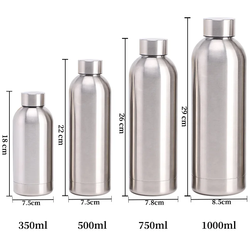 Personalized custom logo double wall Water Bottle 500 ml Stainless Steel Thermal Tumbler