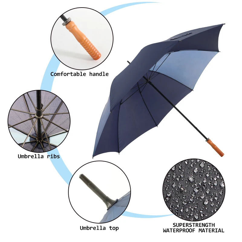 Double Canopy Vented Sunproof Waterproof Umbrella Mechanisms G4Free Ultimate Golf Umbrella
