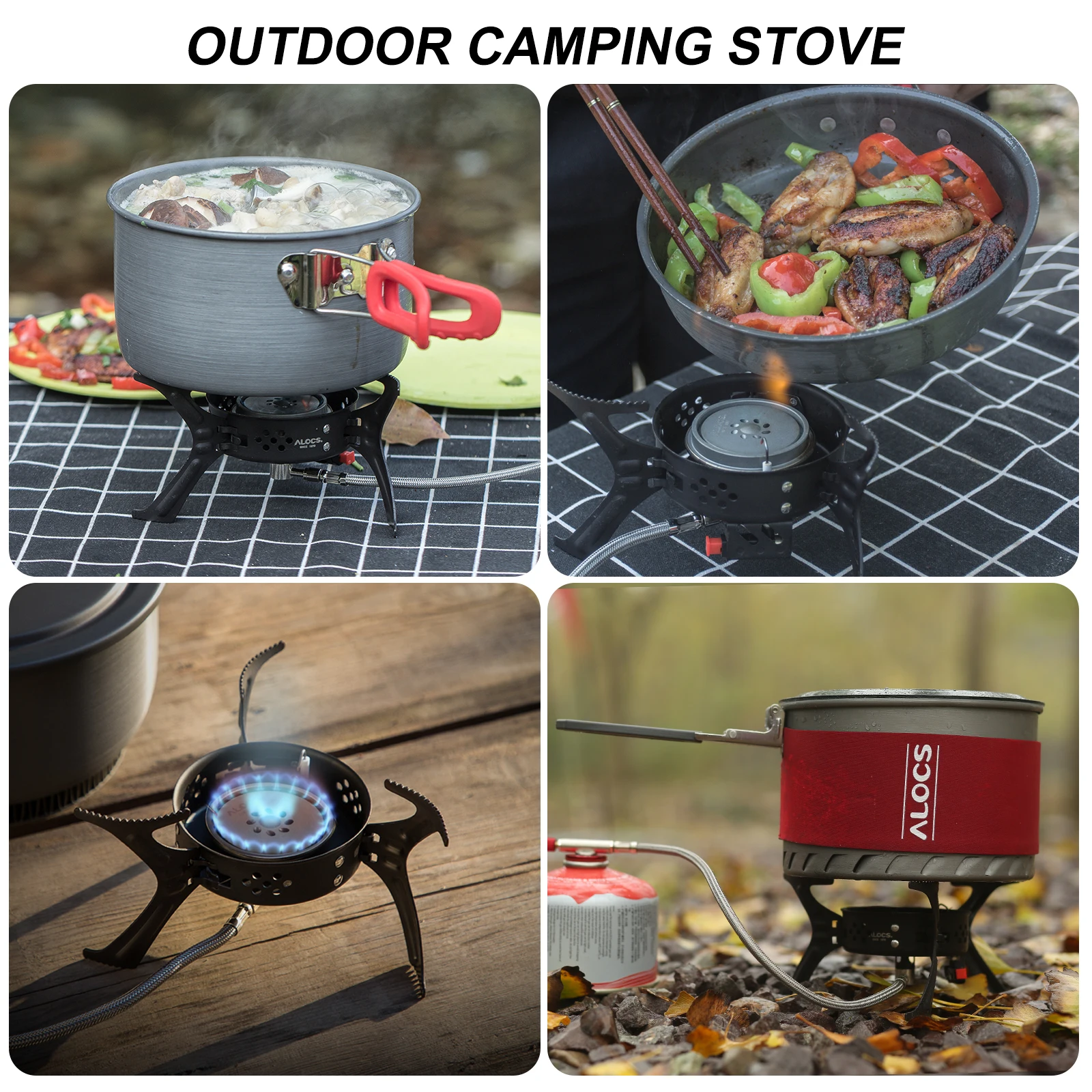 Kingpool Stainless Steel Mini Single Burner Camping Butane Gas Cooker Portable Outdoor Travel Picnic BBQ Gas Stove