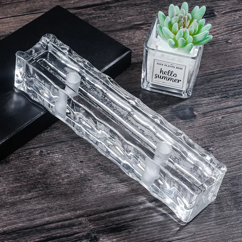 Wholesale Decoration Custom Solid Color Transparent Crystal Block Interior Wall Glass Brick