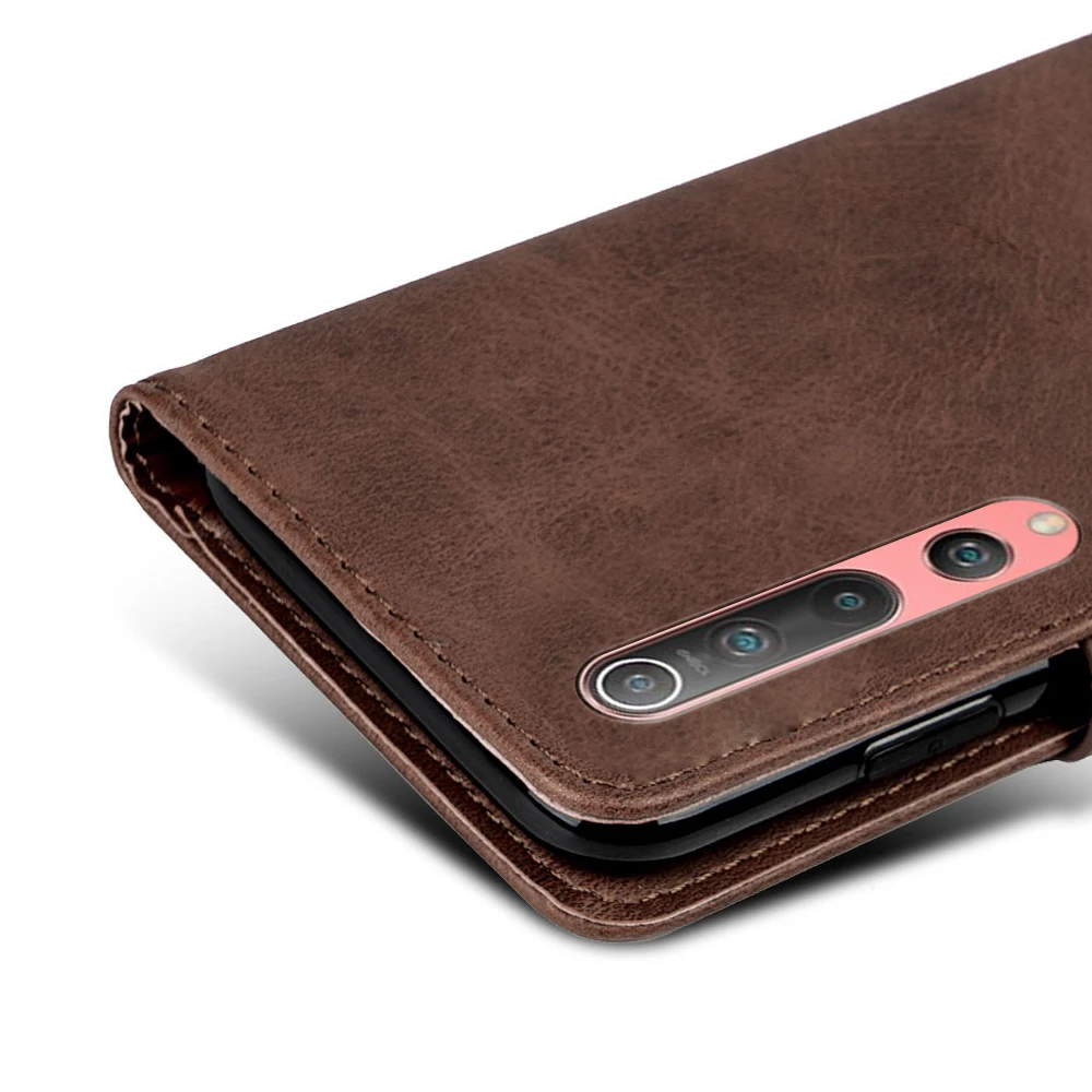  Кожаный чехол-бумажник в стиле ретро для Xiaomi Mi 10 Pro Note 9 CC9 CC9E A3 Redmi 7 Go K20 7S 8 8T