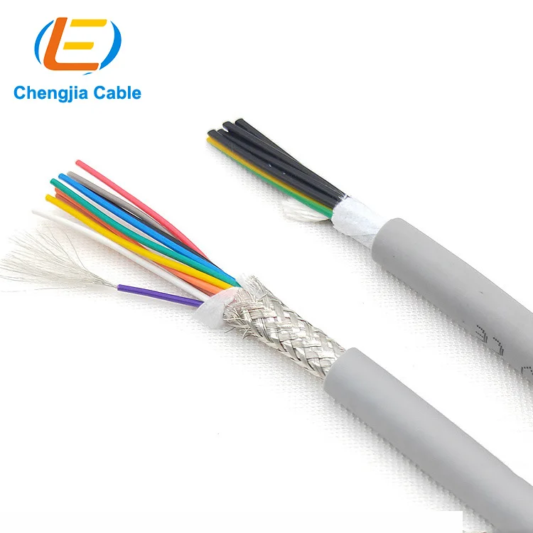 RVVP 2 3 4 multi core shielded cable Customized TRVV high flexible drag chain cable PUR/TPU underwater special cable