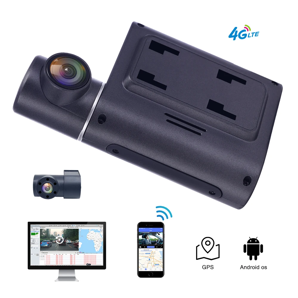 4G car video Wifi ADAS GPS Tracking Dual Camera DVR DMS Fatigue Driving Cloud Storage APP fit cmsv6 tracking platform
