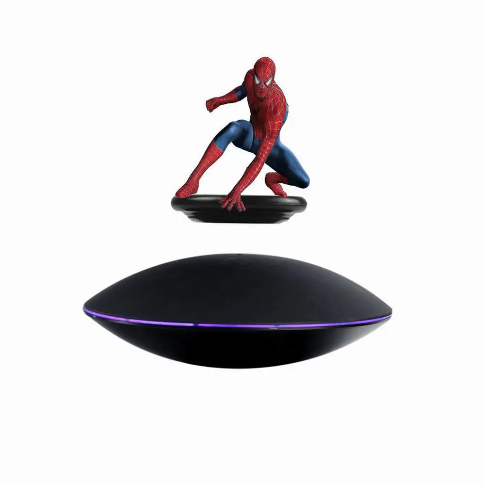 Magnetic Levitation Rotating Display Stand Black Flying Saucer Advertising Decoration Stand Touch Switch Display