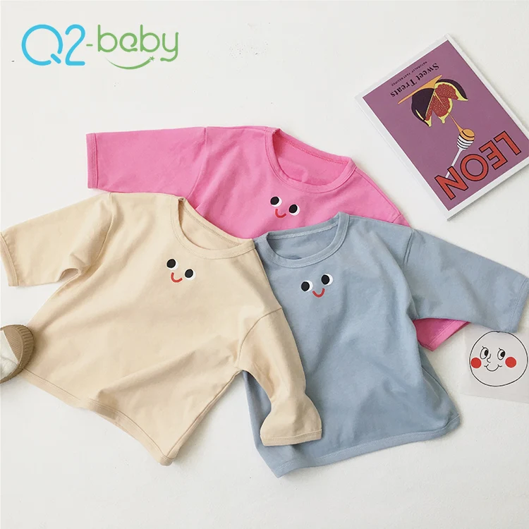 Q2-baby с любимыми персонажами из мультфильмов рисунком глаза мягкие хлопка; Одежда овальным вырезом; длинными рукавами футболка для