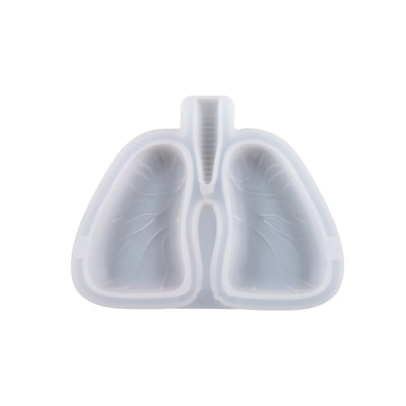 Lung shape ashtray epoxy silicone mold diy cement plaster tray  steel ashtray epoxy molds silicone for table