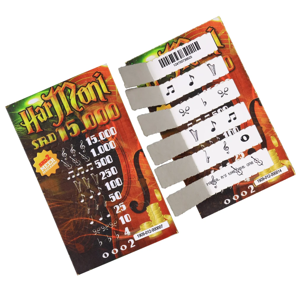 Оптовая цена дешевый высококачественный лотерейный билет вытяжные Таблеточные билеты игровые карты и