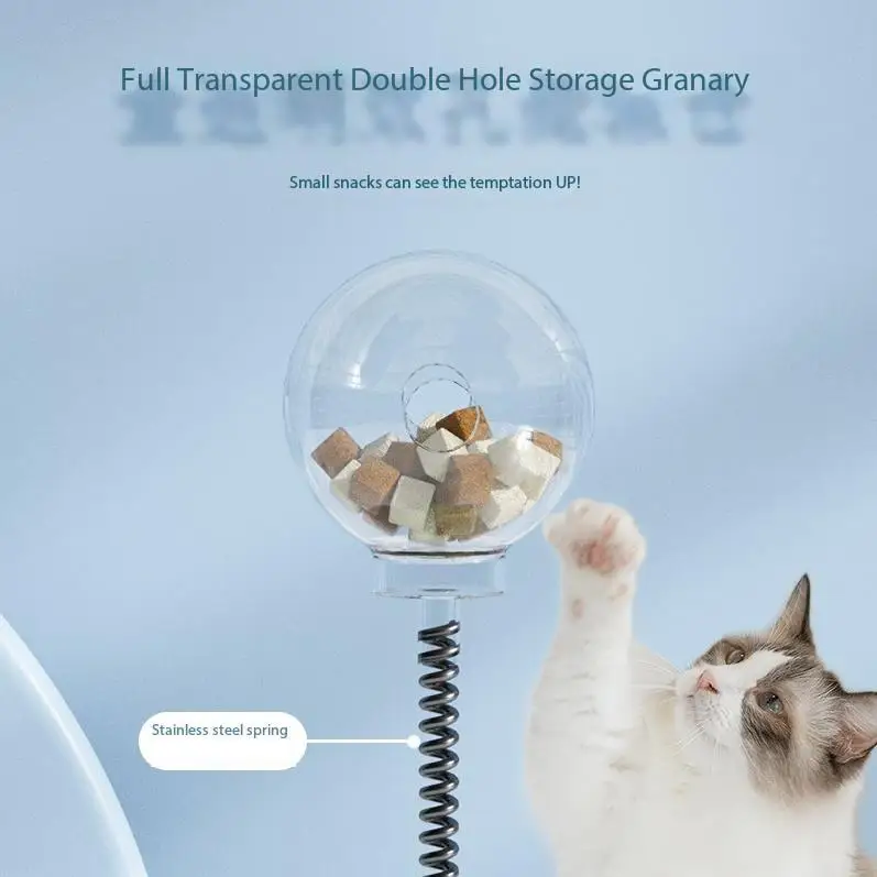 Turntable Leaky Food Ball and Cat-Teasing Interactive Unique Cat Stick Pet Electronic Oem Supplies Toys Usa