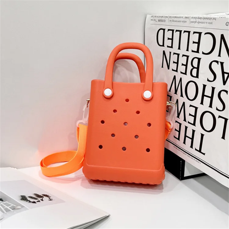 Wholesales Rubber Girls Kids Eco-friendly Small Mini eva Bag Beach Storage Handbags DIY Charms Eva Tote Bag