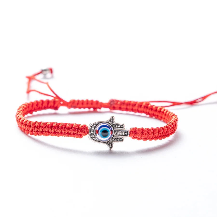 Hamsa Hand Bracelet Jewelry Simple Couple Handmade Lucky Red String Rope Woven D-Evil Eye Bracelet