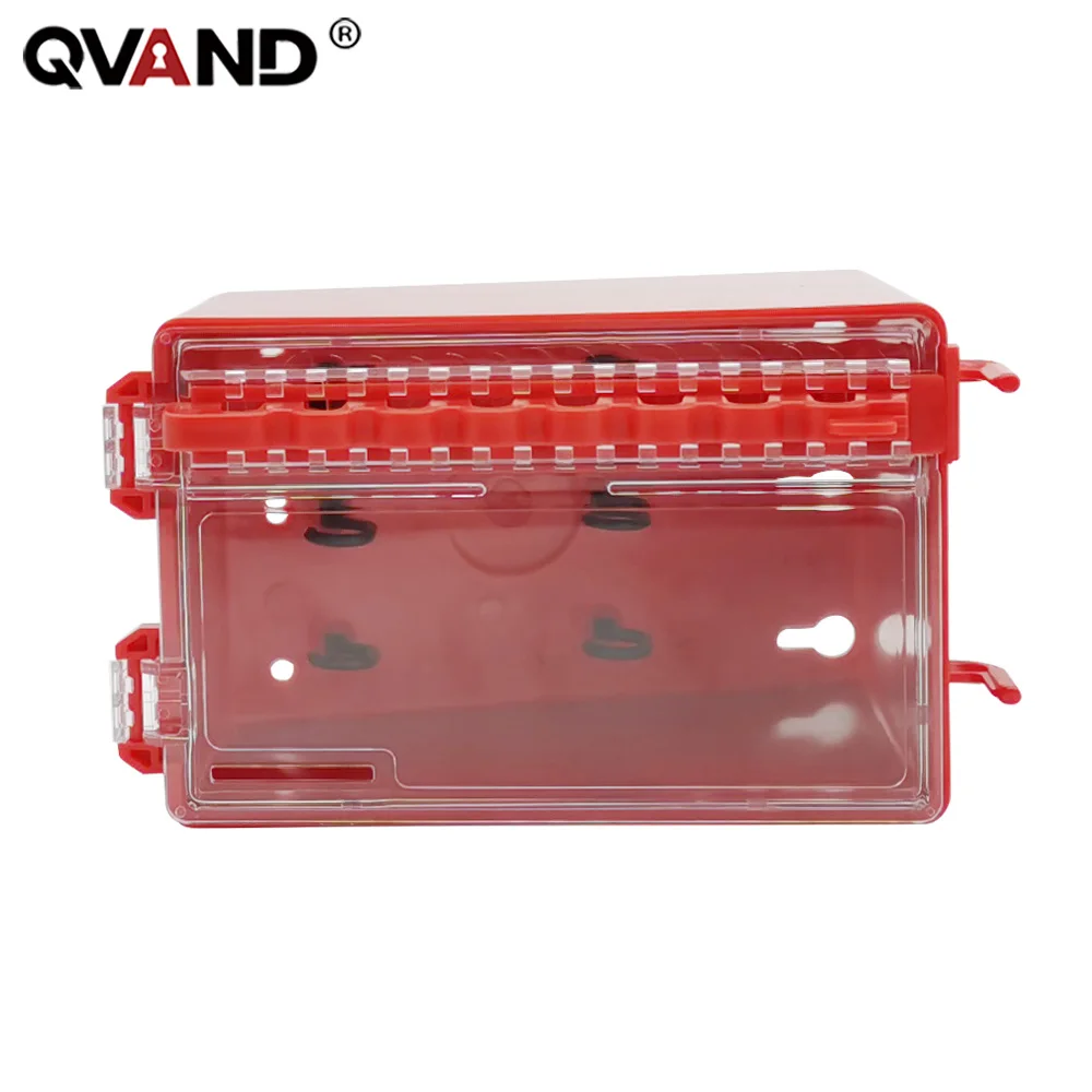 Wall-Mounted Safety Group Plastic Lockout Box for Padlock,Safety Lock Management Lockout Station Kits