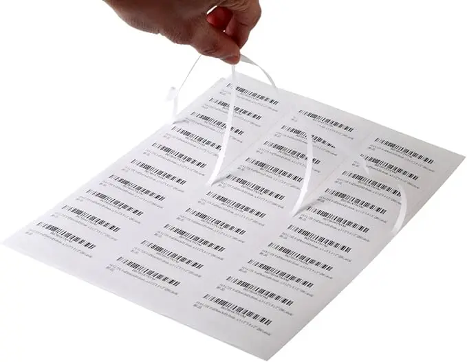 Custom Self-Adhesive Serial Barcode Number Label Sticker Roll Printed on Paper Material